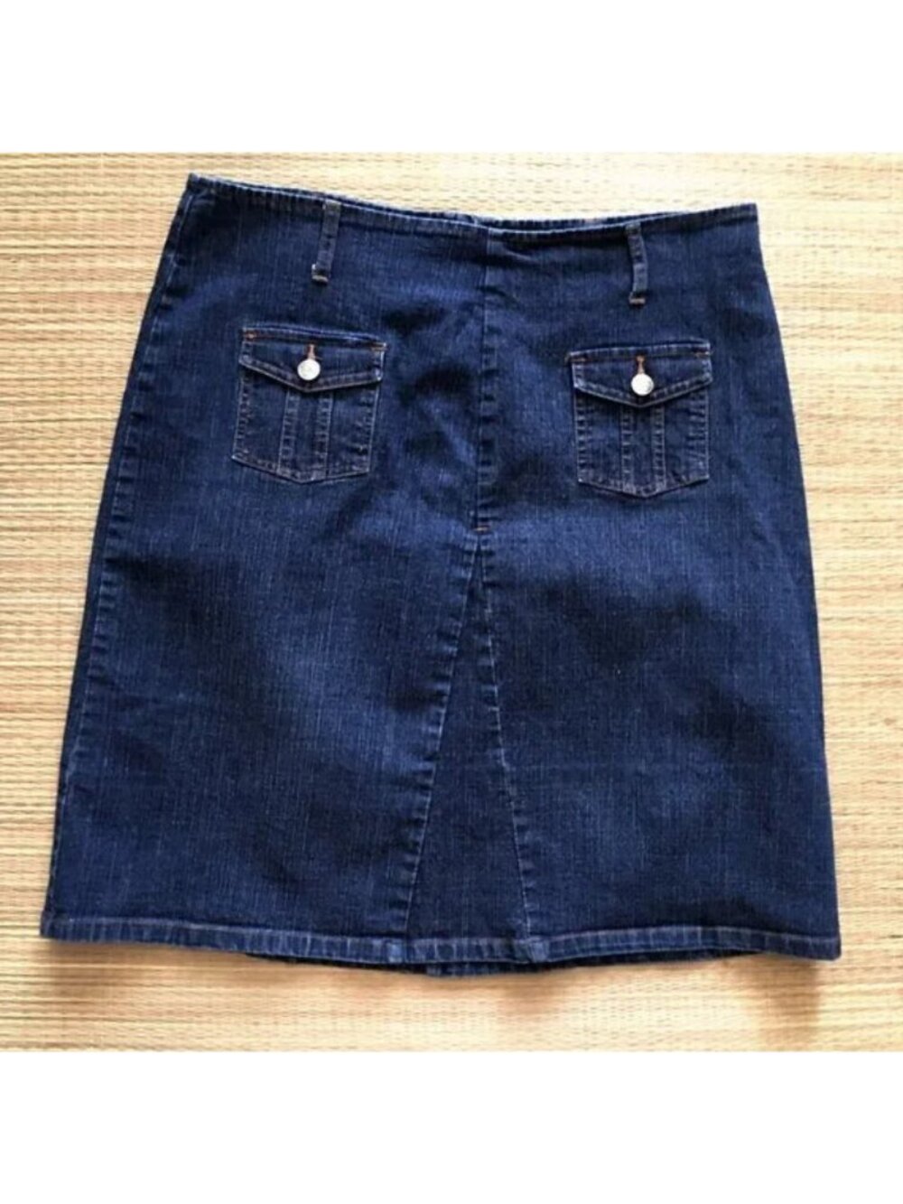Vintage Denim Flared Skirt - size 16